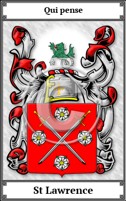 St Lawrence Family Crest Download (JPG) Book Plated - 600 DPI
